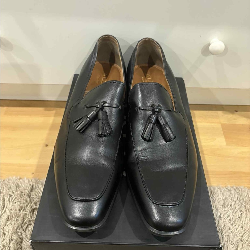 Aldo Black Tassel Loafers